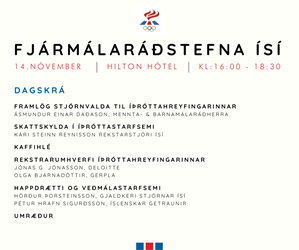 Fjármálaráðstefna ÍSÍ er í dag - uppfærð dagskrá